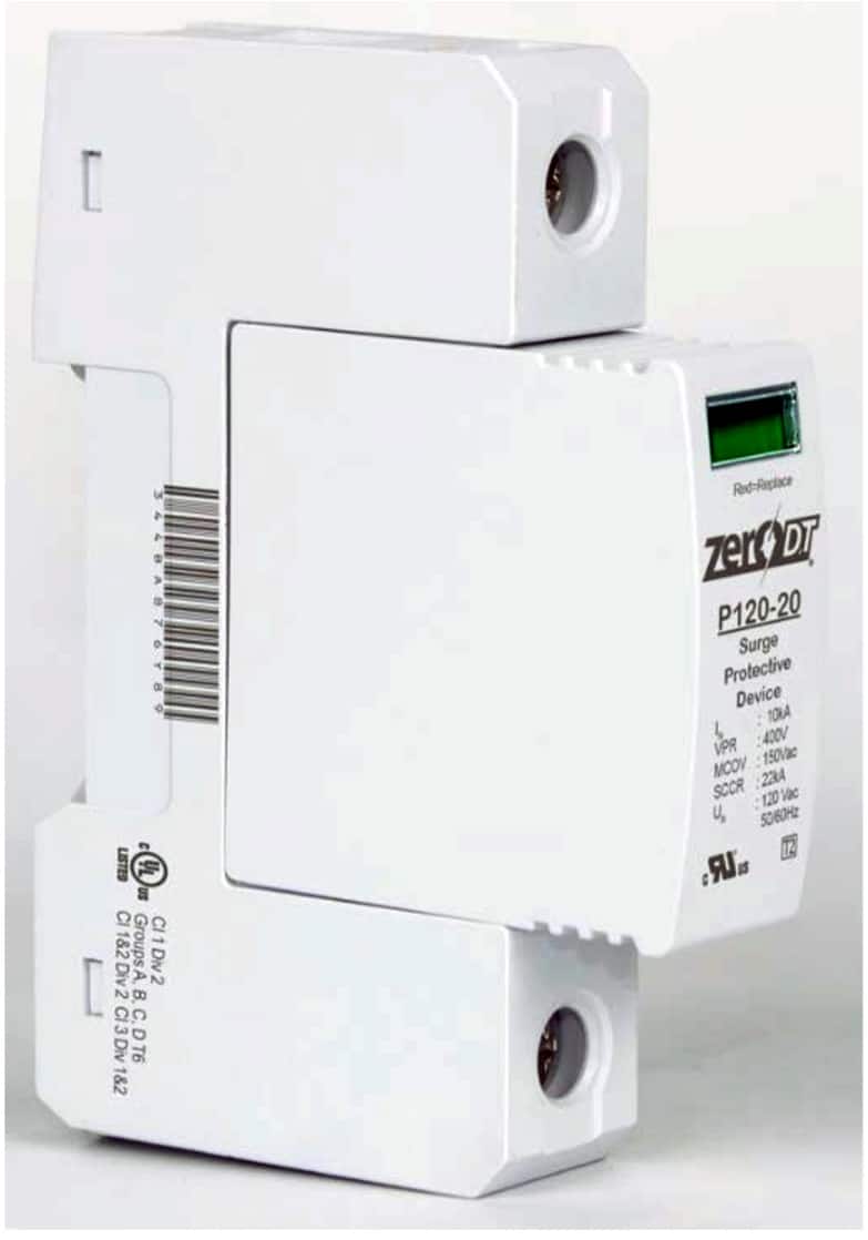 ZeroDT P120 20 product Image control panel surge protector - industrial surge protection